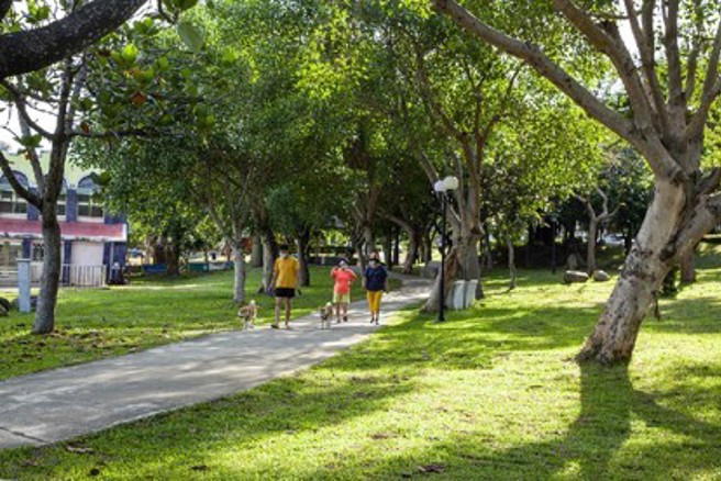 占地千坪的明秀公园。(图/住寅建设提供)