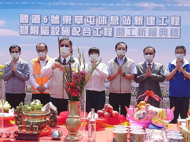 国道6号东草屯休息站新建工程，22日动土。（蔡培慧服务处提供／廖志晃南投传真）