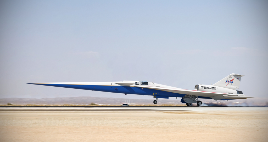 X-59起飞的想像图。图/NASA(photo:ChinaTimes)
