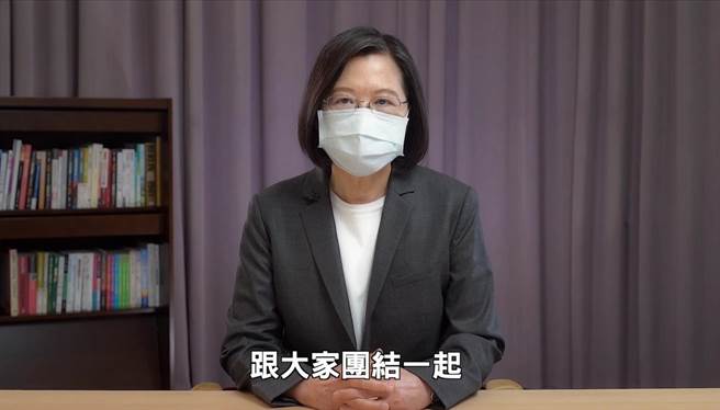 推动台美关系 蔡英文拜托海外国人一起为台湾打拚	。（截取总统府录影画面）