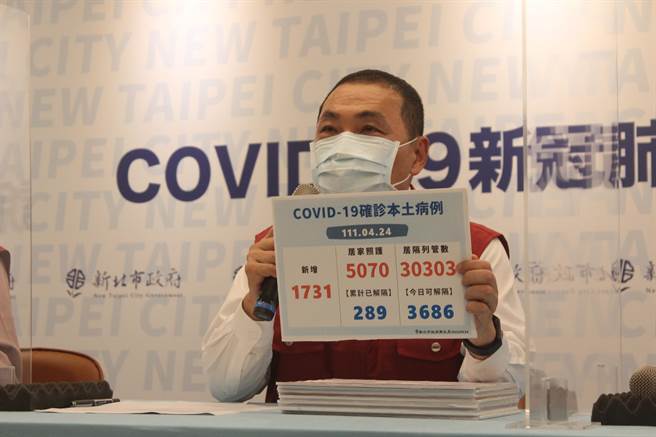 侯友宜说，已亲自电联国产快筛龙头泰博等多家快筛试剂厂商，除中央徵用外，再友情比例分配给新北，「我们只能尽量拜托」。（陈慰慈摄）