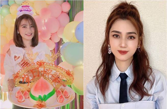 洪欣去年10月凍齡過51歲生日（左圖）。（圖／取材自微博）