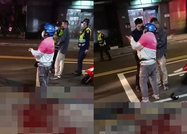 有名外送员行经新北市板桥因不满被按喇叭回呛，竟遭2名屁孩当街持美工刀追砍。（翻摄自记者爆料网）