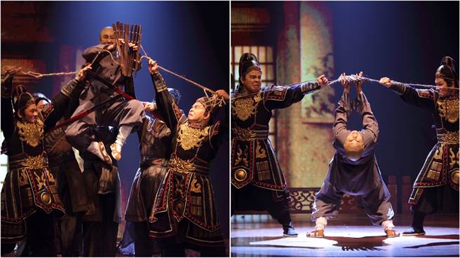 孙翠凤剧中遭「滚筒洗衣机」式刑求。（大爱电视台提供）