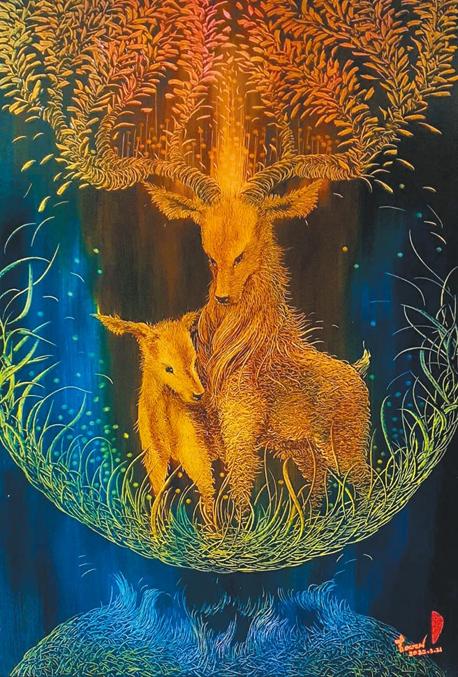 林吉裕创作作品「亲情之爱」。图／林吉裕提供