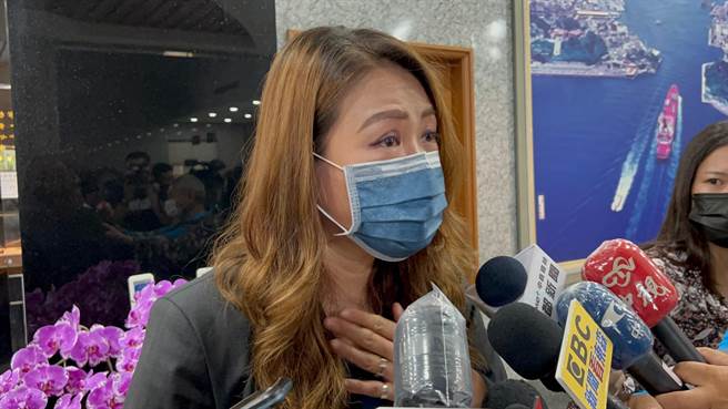 民進黨議會同事也驚喜現身送暖，讓高閔琳淚灑議事廳，直呼很感動。（柯宗緯攝）