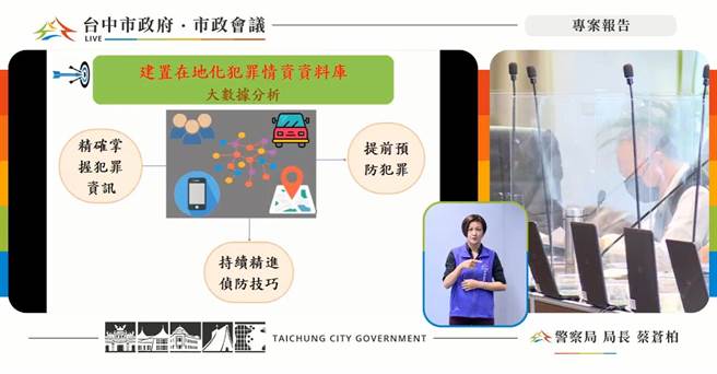 台中市近年来积极打造建置自有的「在地化犯罪情资资料库」，藉由智慧侦防，提升打击犯罪的效率，创造在地办案优势。（摘自脸书／谢琼云台中传真）
