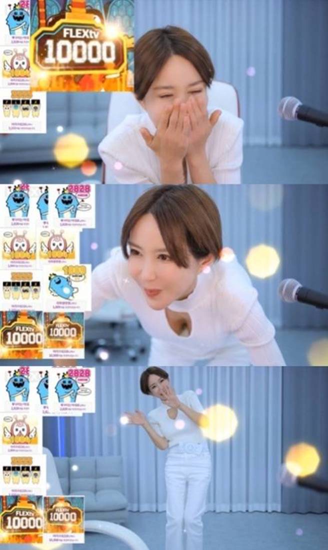 Shoo看到粉丝抖内百万韩圜，起身跳舞谢粉。（图／STAR1）