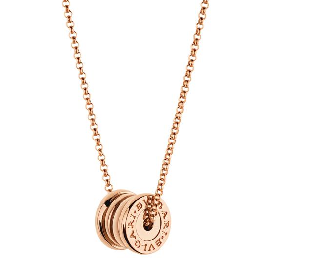 微风广场BVLGARI-B.zero11 Mini 18K玫瑰金项炼，推荐价6万2800元。（微风提供）