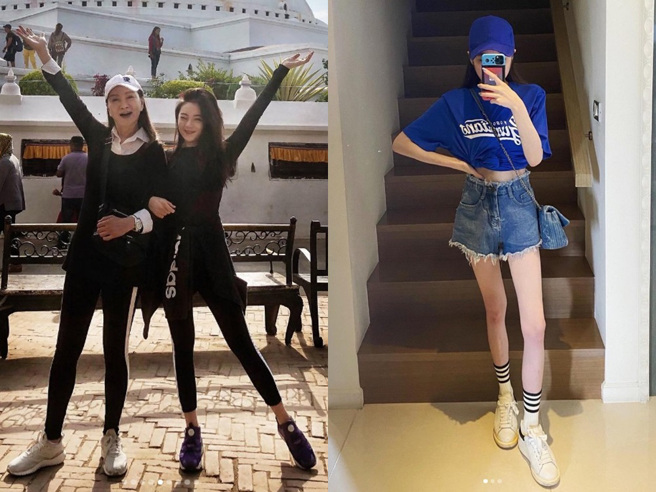 张琼姿和女儿郭思瑜都有美腿。（图／IG@9_anne_1207）