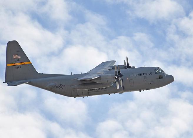 美国空军国民警卫队C-130H运输机。(图/美国空军)