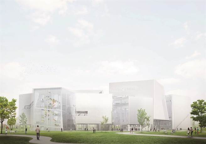 兴建中的台中绿美图，预计今年中上梁。（台中市文化局提供／陈淑芬台中传真）