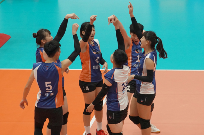 台北市大得分慶祝手勢。（大專體總提供）