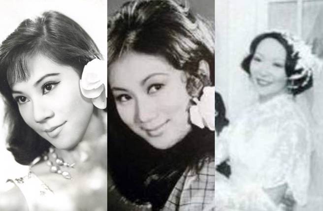 曾江三任妻子都是美人，左起蓝娣、焦姣、邓拱璧。(图／本报系资料照、取自微博)