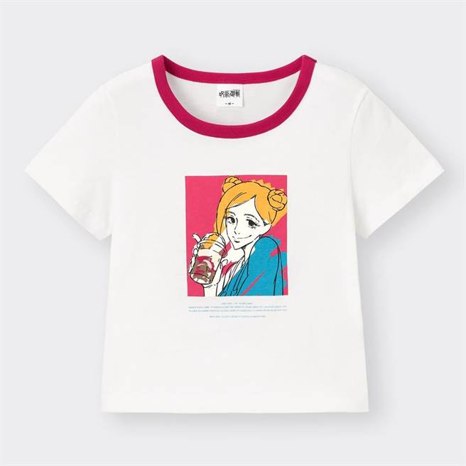 女装印花迷你T恤(短袖)，390元。（GU提供）