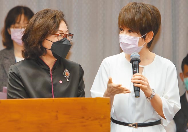 针对华视新闻快讯出包事件，立法院25日邀请华视董事长陈郁秀（左）与华视代总经理陈雅琳（右）到教育委员会备询。（本报资料照片）