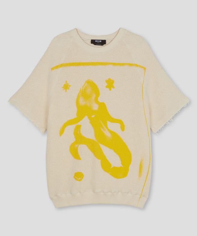 MSGM人魚印花短袖衛衣，1萬4300元。（MSGM提供）