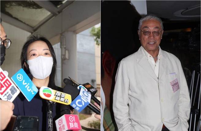 曾慕雪神情哀伤现身领父亲遗体。（图／取材自东网）