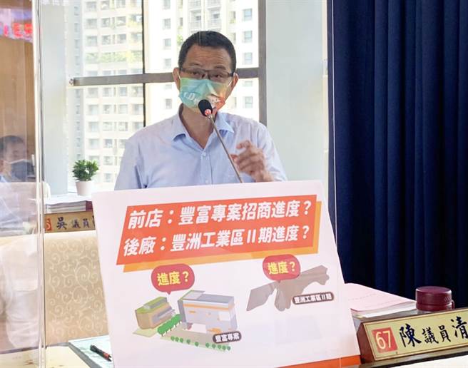 市议员陈清龙为民请命，建议朝新创园区定位提供最优势的条件，吸引年轻创新创业人才进驻丰原。(市议员陈清龙服务处提供)