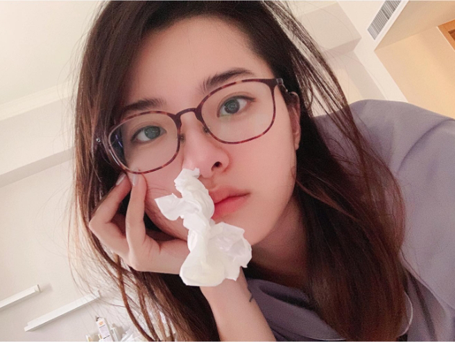 TVBS美女主播陳文越確診。（圖/陳文越IG）