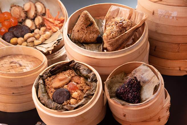大倉久和大飯店端午推出「荷韻薰風粽禮」，由桃花林中華料理團隊製作，山海珍饈與精湛手藝華麗演繹。（大倉久和提供）