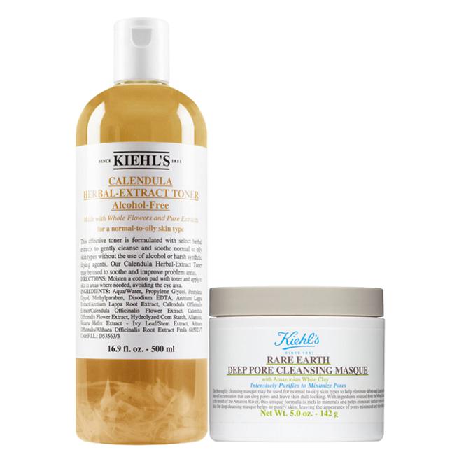 PChome 24h购物独家的Kiehl’s契尔氏金盏花洁净水嫩组，5月9日前特价2180元。（PChome 24h购物提供）