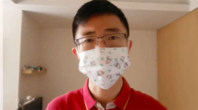 侯汉廷脸书证实确诊。（摘自侯汉廷脸书／杨亚璇台北传真）