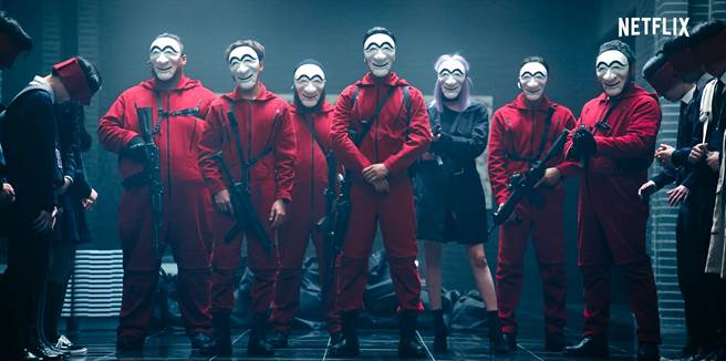 《纸房子：韩国篇》强盗团造型曝光。（Netflix提供）