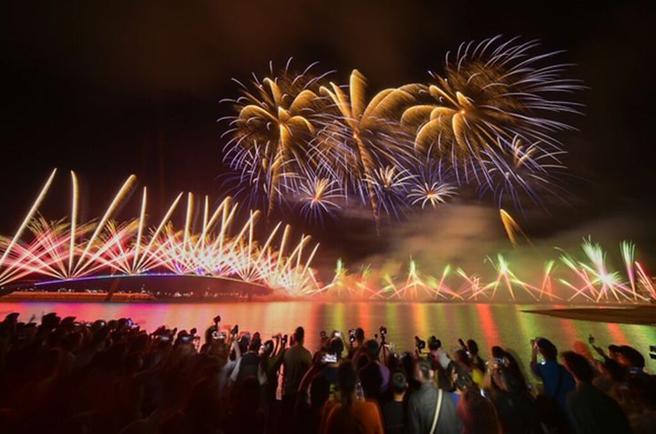 2022澎湖国际海上花火节4/25于澎湖马公观音亭园区盛大开幕。　图：澎湖县政府／提供