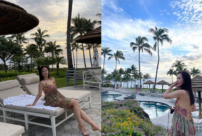 俞利渡假装扮太性感，没穿内衣大露美背。(图/ 摘自少女时代俞利IG)