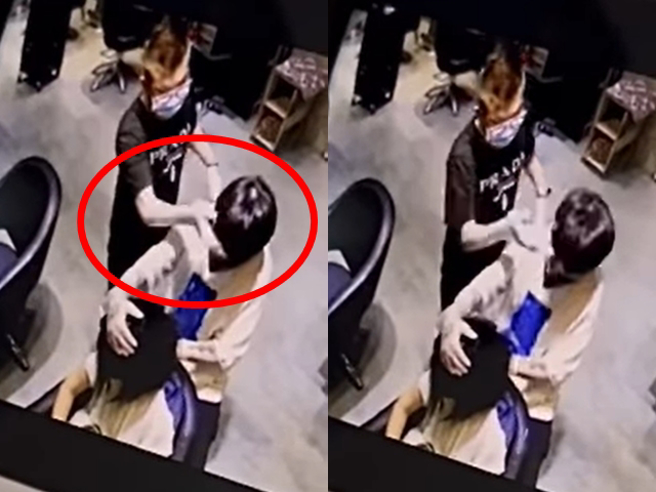 男子在髮廊工作，日前幫客人洗頭時遭店內主管質疑偷懶，該主管直接賞他巴掌，事後他報警，更質疑警方袒護主管。（翻攝自爆料公社）
