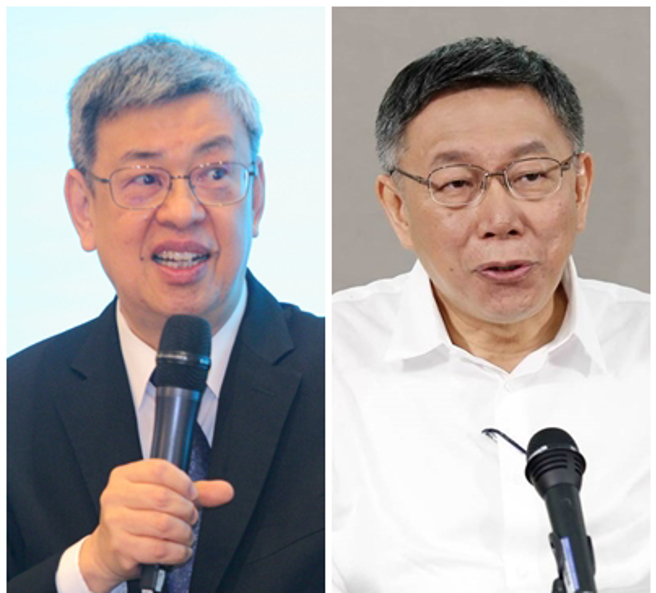 防疫指揮官陳時中宣布，若快篩檢測屬陽性，經醫事人員遠距視訊確認，就「認定為確診」。無疑打臉陳建仁嘴炮柯文哲「回家多看點書」酸語。（資料照片合成）