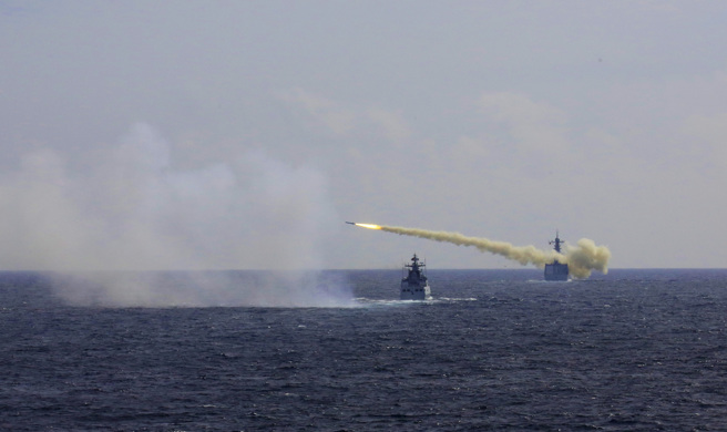 美国海军承认，其正重新考虑是否採购对分散式杀伤概念相当重要的MUSV。图为共军展示反舰能力。（示意图／新华社）