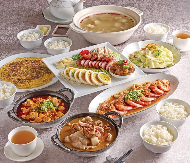 台北美福大飯店米其林一星〈米香〉台菜餐廳推出六人分享餐。圖／業者提供