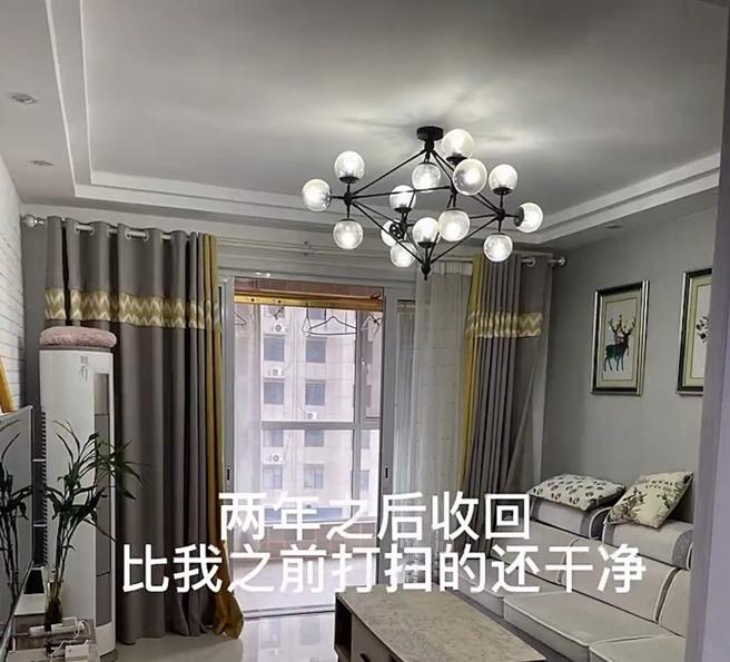 前租客在归还房间前打扫得十分乾净。（图／翻摄自秒闻视频）