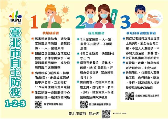 北市副市長黃珊珊則表示，確診者居家照護一定不能離開。（北市府提供／游念育台北傳真）