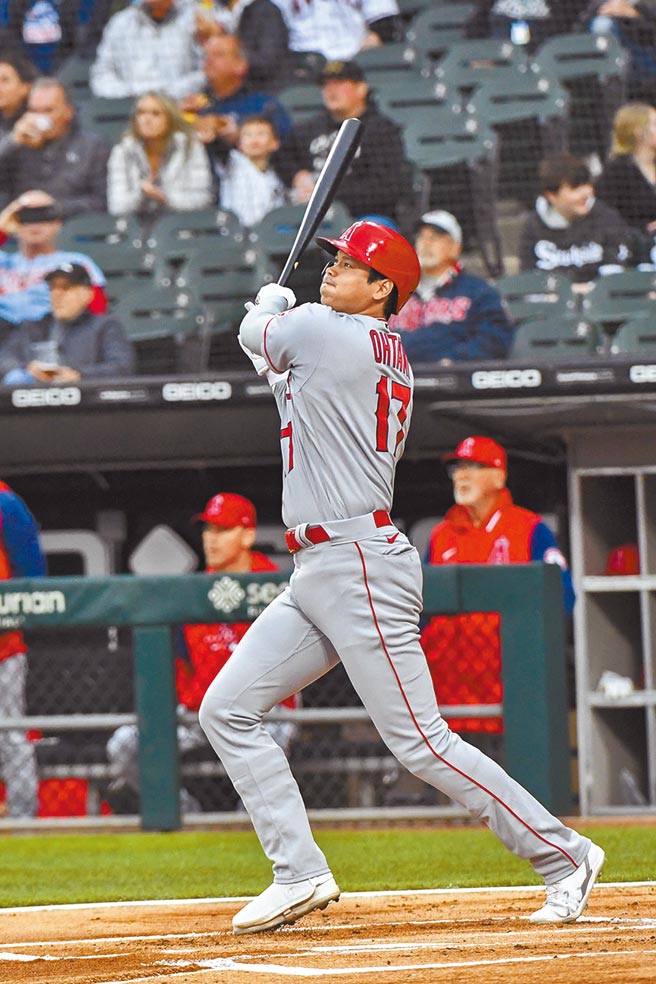 天使大谷翔平对白袜1局上就敲出本季第4轰。（路透）