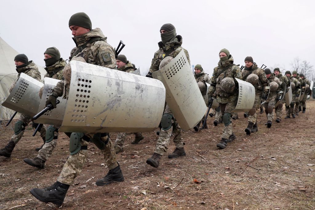 乌克兰军队在西北部沃伦州Volyn边境训练。资料照/路透社(photo:ChinaTimes)