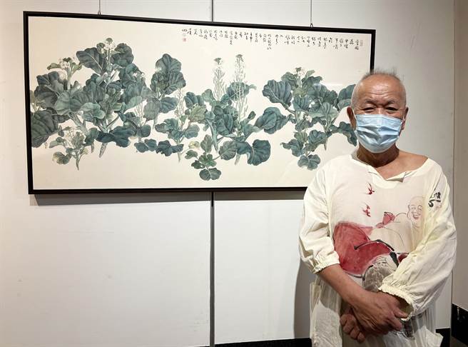 陈士侯的第一幅工笔画作《芥蓝菜》是30年前所做，对他有很重要的创作意义。（港区艺术中心提供）