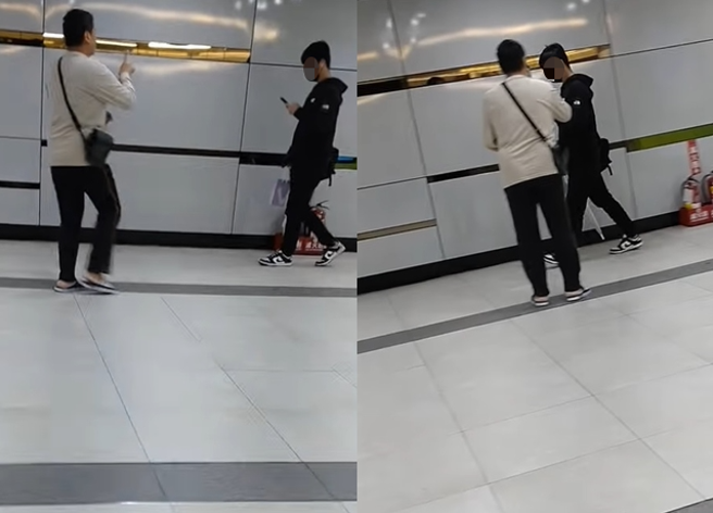 拍摄的男子把「百元哥」借钱行径拍下转PO在网路上。（翻摄自脸书爆怨公社）