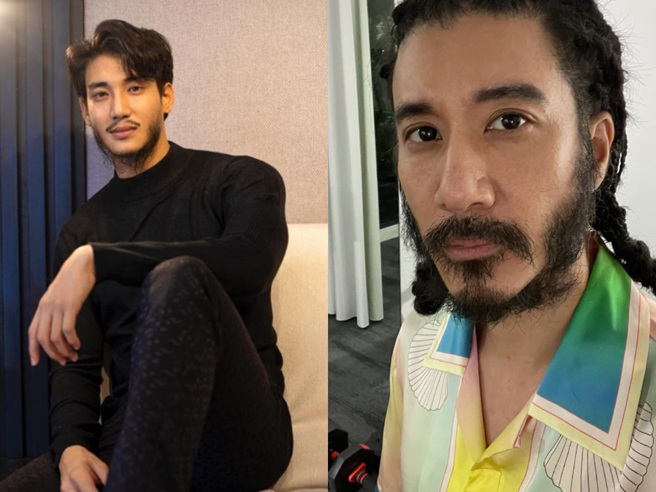 Paing Takhon留鬍子的造型，跟王力宏有点神似。（图／FB@Paing Takhon）