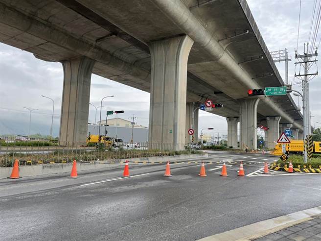 因应国道4号丰势交流道施工需要，5月份上半月将实施交通管制。（丰原警分局提供／陈淑娥台中传真）