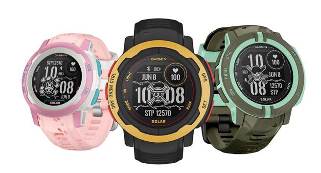 （Garmin推全球首款《航海王》聯名智慧錶「Instinct 2 Solar航海王亞洲限定版」。圖／廠商提供）