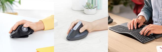 Logitech最合亚洲人中小手型 全新LIFT人体工学垂直滑鼠本月开卖（Logitech提供）