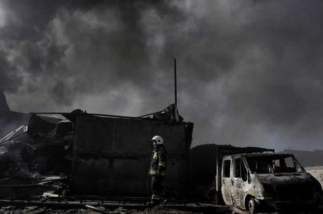 哈尔科夫（Kharkiv）频遭轰炸（图/路透）