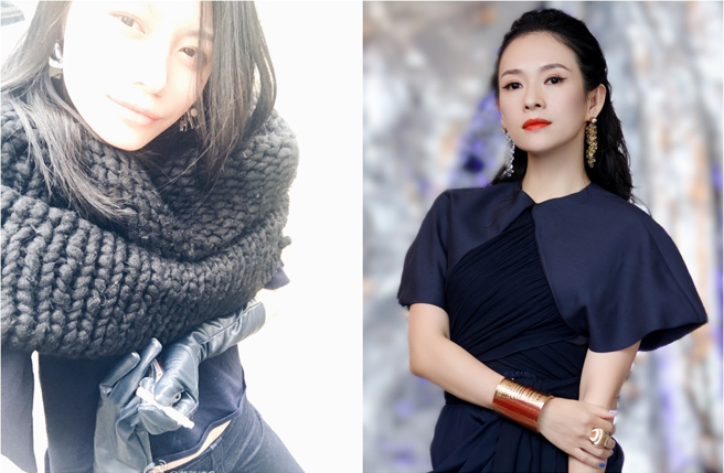 汪峰旧爱葛荟婕(左)被讚比他现任老婆章子怡漂亮，葛荟婕难得理性，回应要网友别比较。(取材自葛荟婕Ge微博、章子怡工作室微博)