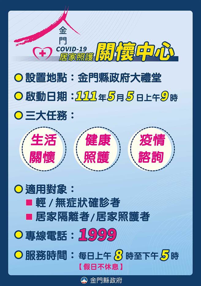 关怀中心设置原则之一。（县府提供）