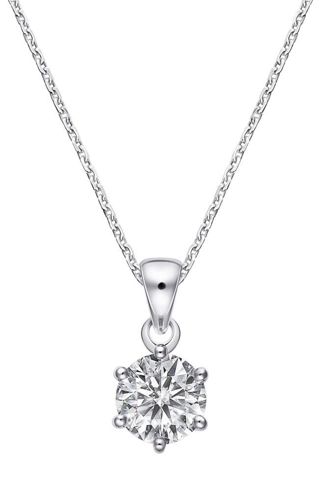 全联福袋奖项－京华钻石1克拉耀眼之星项炼。（全联提供）