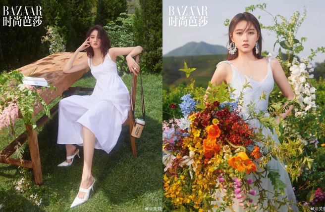 关晓彤完美驾驭各种造型。(图／取自关晓彤微博)