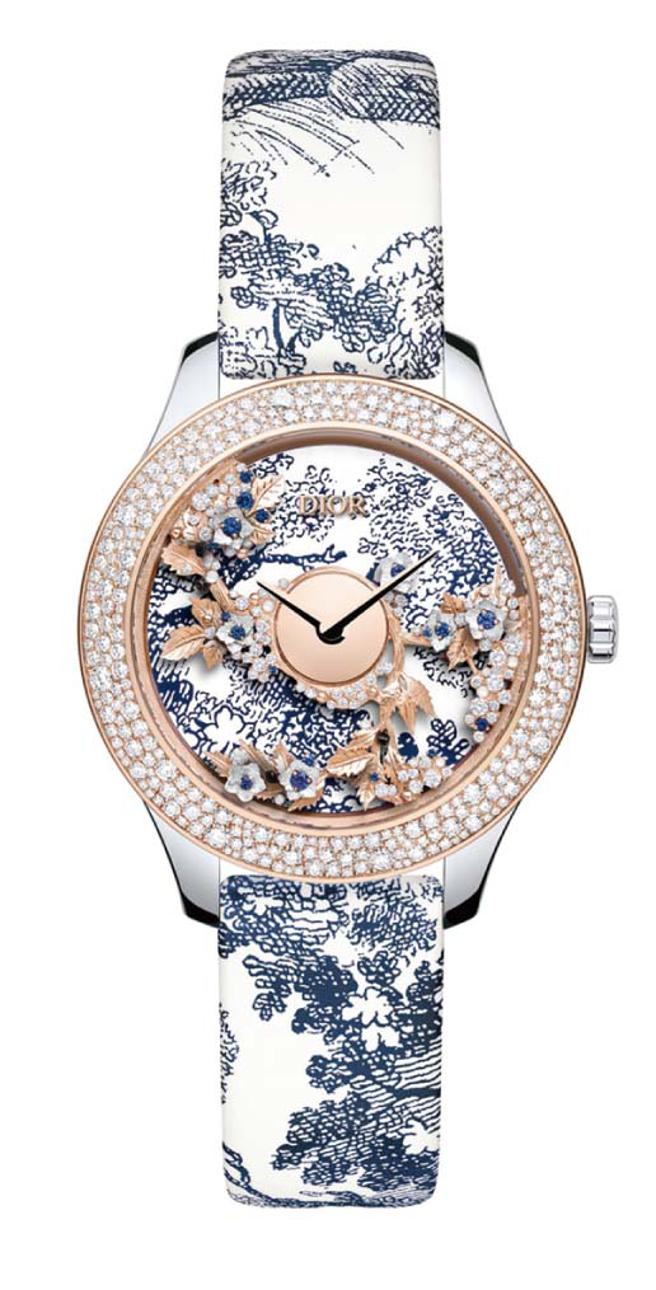 微风之夜DIOR GRAND TOILE DE JOUY精钢法式印花腕表，推荐价180万元。（微风提供）